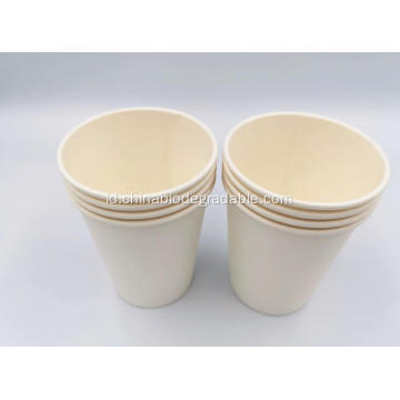 PLA Cornstarch Paper Cup For Hot Cold Drink